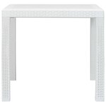 vidaXL Ensemble de bistro 3 Pièces Plastique Blanc Aspect de rotin