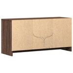 vidaXL Meuble TV avec LED chêne marron 100x34x50 cm bois d'ingénierie
