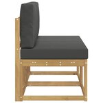 vidaXL 2 Pièce Sofa de milieu extérieur Bois d'Acacia Massif Blanc