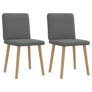 vidaXL Chaises à manger lot de 2 gris foncé tissu