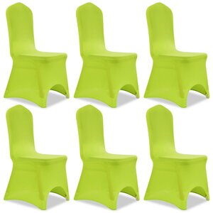 vidaXL Housse de chaise extensible 6 Pièces vert