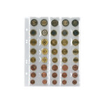 Feuilles numismatiques Multi-Collect pour 5 séries de 8 pièces euro. Intercalaires - Noir