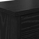 vidaXL Porte-manteau mural avec étagère Montage mural avec stockage avec porte Chêne noir 50 x 20 x 30 cm