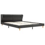 vidaXL Cadre de lit avec LED gris foncé jute 180 x 200 cm