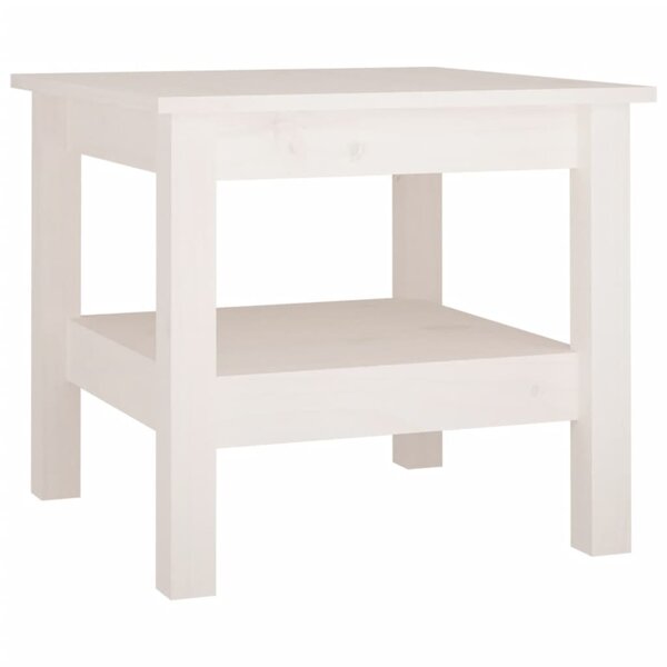 vidaXL Table basse blanche 45 x 45 x 40 cm Bois de pin massif