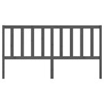 vidaXL Tête de lit Gris 186x4x100 cm Bois massif de pin