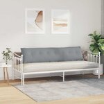 vidaXL Coussin de Dos Gris clair 200 x 19 x 50 cm tissu