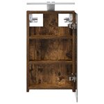 vidaXL Armoire Miroir de Salle de Bain Chêne fumé 30 x 10 5 x 50 cm