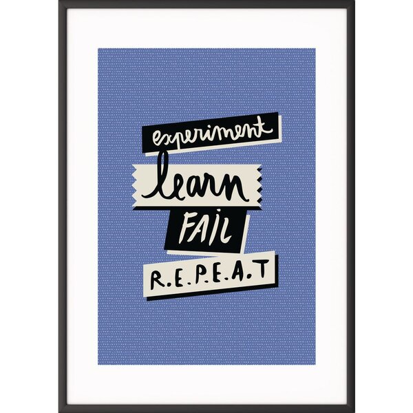 Cadre photo avec affiche Team Building fond bleu format A4, 21 x 29,7 cm , contour noir