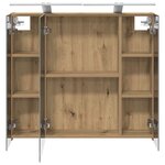 vidaXL Armoire Miroir de Salle de Bain Chêne artisan 80 x 14.5 x 70 cm