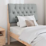 vidaXL Tête de lit capitonnée Gris clair 75 cm Pin massif