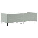 vidaXL Lit de repos sans matelas gris clair 90x200 cm velours