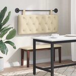 vidaXL Tête de lit suspendue Crème Tissu