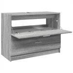vidaXL Armoire d'évier sonoma gris 78x37x59 cm bois d'ingénierie