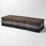 Coussin d'assise déhoussable pour canapé 3 places en suédine  Chocolat - HOMESCAPES