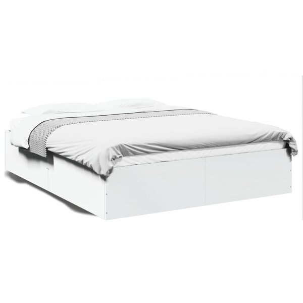 vidaXL Cadre de lit sans matelas blanc 160x200 cm