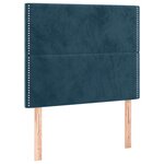 vidaXL Sommier à lattes de lit matelas et LED Bleu foncé 120x200 cm