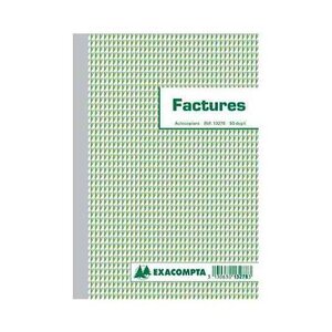 Manifold Factures avec mention TVA 29 7x21cm 50 feuillets dupli EXACOMPTA