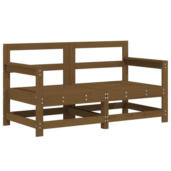 vidaXL Canapés d'angle de jardin 2 Pièces marron miel bois de pin solide