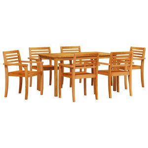 vidaXL Ensemble de salle à manger pour jardin 7 pc Marron