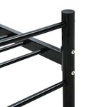 Vidaxl cadre de lit noir métal 90 x 200 cm