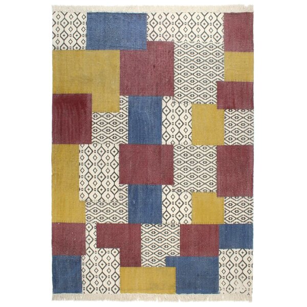 vidaXL Tapis tissé à la main Coton 200x290 cm Imprimé Multicolore