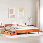 vidaXL Cadre de lit sans matelas cire marron 180x200cm bois pin massif