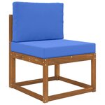 vidaXL Coussin de canapé d'extérieur 2 Pièces Bleu royal Polyester