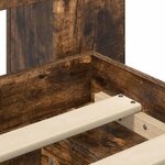 vidaXL Cadre de lit avec rangement Chêne fumé 140 x 190 cm