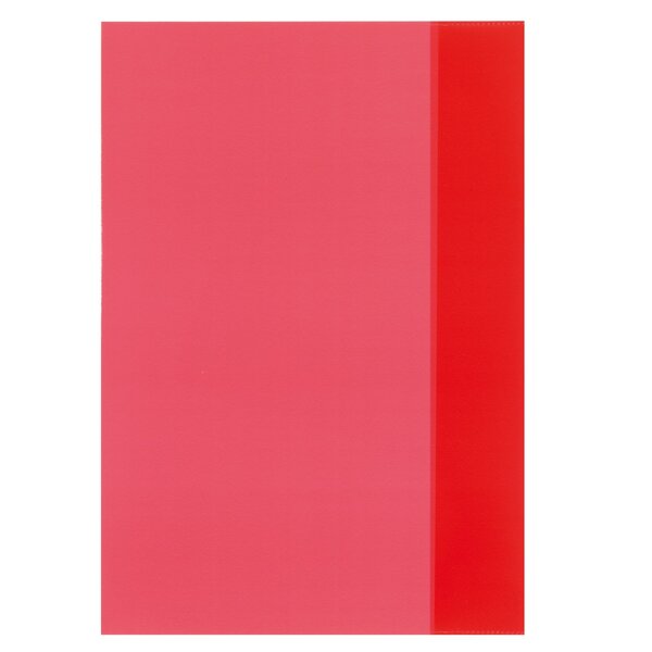 Protège-cahiers, format A4, en PP, rouge transparent HERLITZ