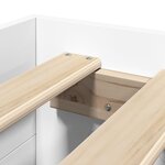 vidaXL Cadre de lit sans matelas blanc 90x190 cm bois d'ingénierie