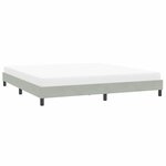 vidaXL Cadre de lit sans matelas gris clair 200x210 cm velours