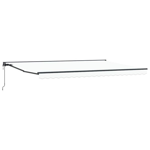 vidaXL Auvent Rétractable Blanc 500x300 cm tissu