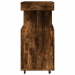 vidaXL Chariot de bar chêne fumé 50x41x89 cm bois d'ingénierie