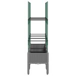 vidaXL Jardinière avec treillis Gris clair 120x40x142 5 cm PP