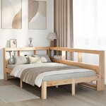 vidaXL Lit bibliothèque sans matelas 120x190 cm bois de pin massif