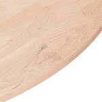 vidaXL Dessus de table rond Ø80x1 5 cm Bois de chêne massif non traité