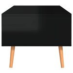 vidaXL Table basse Noir brillant 100x49 5x43 cm Aggloméré