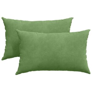 vidaXL Coussins de canapé 2 Pièces Vert clair 50 x 30 cm