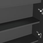 vidaXL Armoire à miroir de salle de bain 80x15x60 cm MDF anthracite