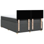vidaXL Sommier à lattes de lit avec matelas Gris foncé 160x200cm Tissu