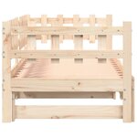 vidaXL Lit coulissant sans matelas 2x(90x190) cm Bois massif