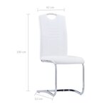 vidaXL Chaises à manger cantilever lot de 6 blanc similicuir