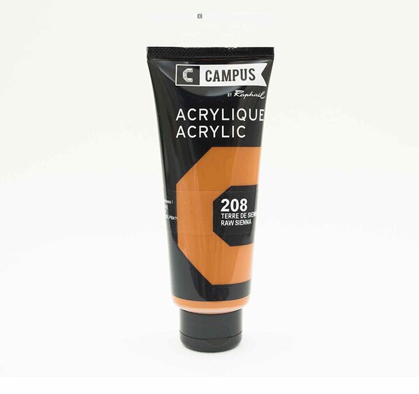 Peinture acrylique 100 ml - Marron terre de Sienne naturelle n°208