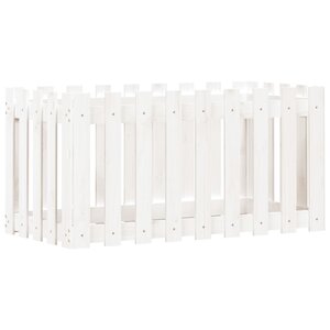 vidaXL Lit surélevé de jardin design de clôture 100x50x50cm pin massif