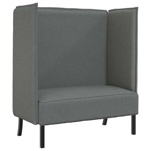 vidaXL Canapé à Haut Dossier Gris foncé 109 x 56 x 121 cm tissu