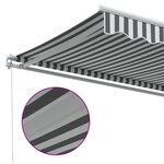 vidaXL Auvent manuel rétractable anthracite et blanc 400x350 cm