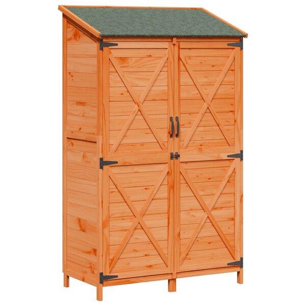 vidaXL Abri de jardin Marron 106 x 56 x 176 5 cm Bois de Sapin Massif