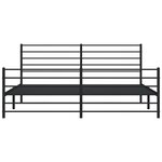 vidaXL Cadre de lit métal sans matelas avec pied de lit noir 193x203cm