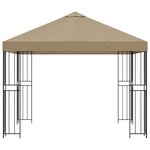 vidaXL Pavillon 3 x 3 m Beige Polyester et Acier 190 gsm